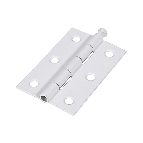 Cranked steel butt hinges with a loose pin that are ideal for use on light duty internal applications.  The hinge features a removable pin to enable quick door hanging and removal at a later date.