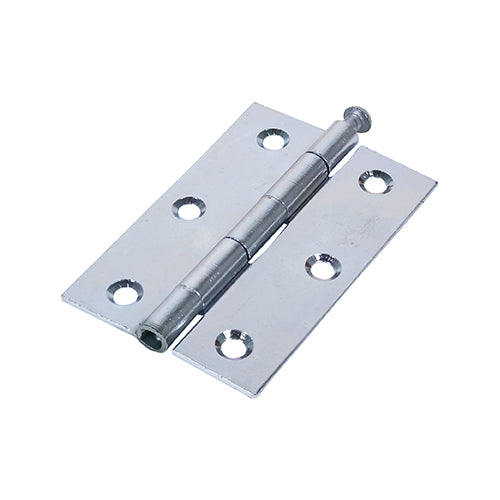 Cranked steel butt hinges with a loose pin that are ideal for use on light duty internal applications.  The hinge features a removable pin to enable quick door hanging and removal at a later date.