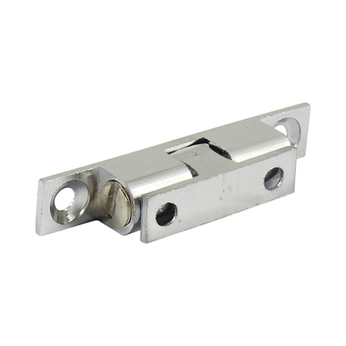 A solid brass push fit catch for securing cupboard or cabinet doors. 