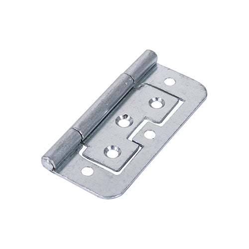 Steel flush hinges enable quick and easy installation of light internal doors or cabinets as they require no cutting into the door or frame. The hinge knuckle is flush with the back of the hinge leaf making them a popular choice for lay over doors.