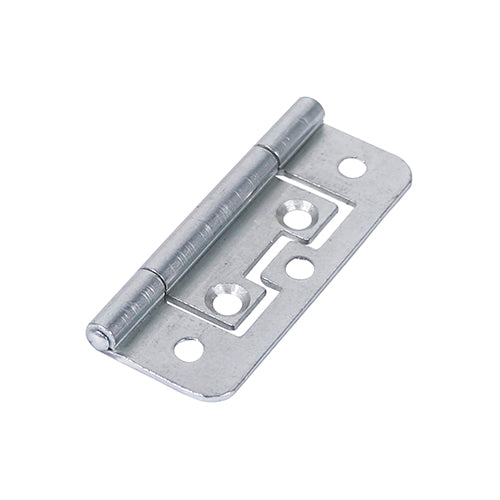 Steel flush hinges enable quick and easy installation of light internal doors or cabinets as they require no cutting into the door or frame. The hinge knuckle is flush with the back of the hinge leaf making them a popular choice for lay over doors.