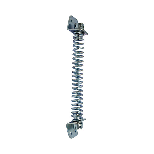 Gate springs provide automatic closure for single action gates. The spring tension is adjustable for increasing or decreasing the gate closing force. Fixings included. 