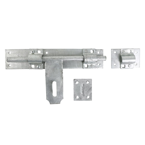 Heavy cross pattern bolts are typically used for securing large garage doors and gates in industrial and agricultural applications. They are extremely strong, pad-lockable and fixed with carriage bolts for high security. Fixings not included.  