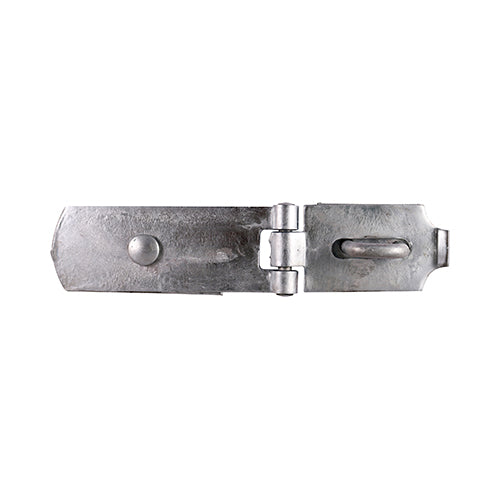 A high security, heavy duty hasp and staple for sheds, gates and doors in heavy domestic, commercial and agricultural applications. The swivel pattern hasp and staple is commonly fitted to double doors as the hasp drops away and allows the slave leaf to open independently. Bolt fixed for additional security. Fixings included. 