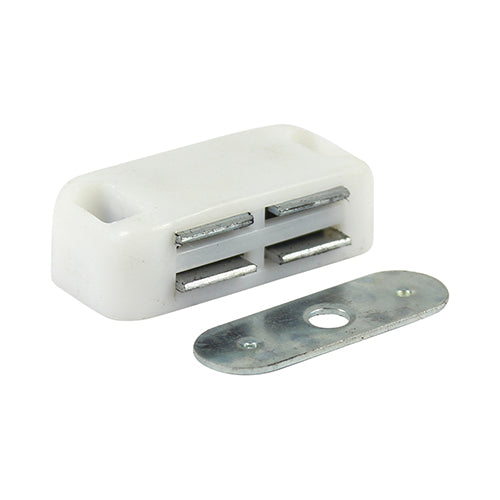 A surface mounted light duty catch for securing cupboard or cabinet doors. 