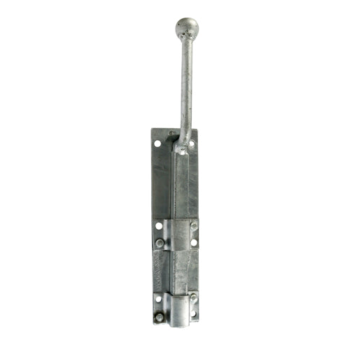 Monkey tail bolts are ideal for securing the top and / or bottom of gates and doors. They feature an extended length handle for ease of operation and remain closed under tension. Supplied with a flat plate keep and staple keep for fitting in either flush frame mounting, recess frame mounting or floor mounting applications. Fixings included. 