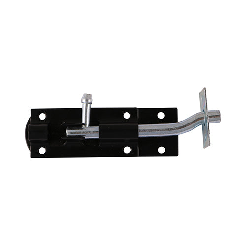 Necked tower bolts are used for securing recessed fitting gates and shed doors in a closed position. Fixings included. 