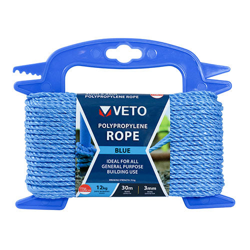 A general purpose rope suitable for towing, mooring, barrier rope, lorry tie, agricultural and industrial uses. Also widely used as a cable draw cord. Ideal for all general purpose building use.