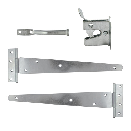 A complete gate kit for medium weight gates in domestic applications. Automatic gate latch is pad-lockable for additional security. Fixings included. 