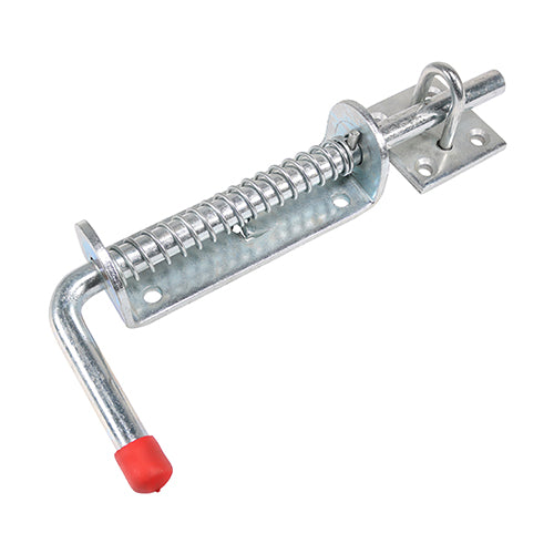 Ideal for securing flush mounted stable doors and gates in a close position. They are spring loaded to prevent animals working the bolt loose and escaping. Our animal bolts come supplied with a staple keep. Fixings included. 