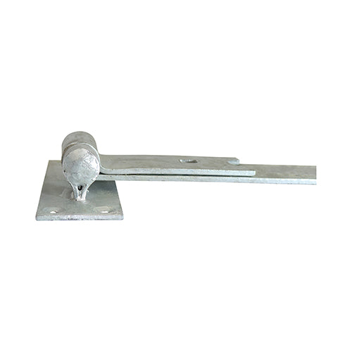 The straight pattern hook and band hinges are for hanging the door or gate in front of the frame or post. They are ideal for heavy weight, high use doors, gates, garages and stables in domestic and agricultural applications. Depending on the weight distribution of the gate, the top or bottom pin can be mounted upside down to prevent unwanted removal of the gate. NOTE: Doors/gates over 2130mm / 7ft height, should be fitted with a third hinge to p