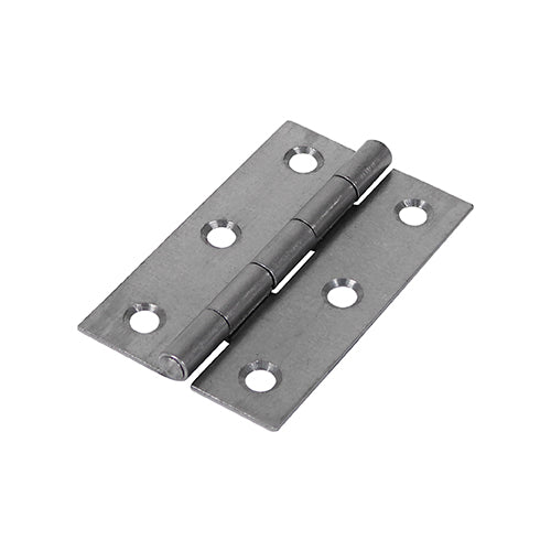 An uncranked hinge with a fixed pin and narrow hinge leafs making them ideal for thinner doors in internal applications.