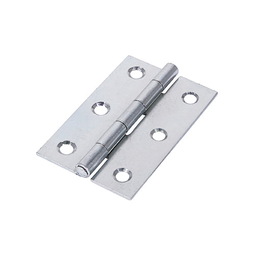 An uncranked hinge with a fixed pin and narrow hinge leafs making them ideal for thinner doors in internal applications.