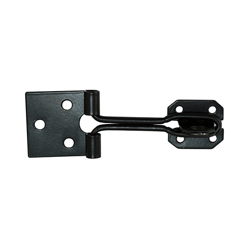 A low security lightweight hasp and staple for sheds and toolboxes in light domestic applications. Fixings not included. 