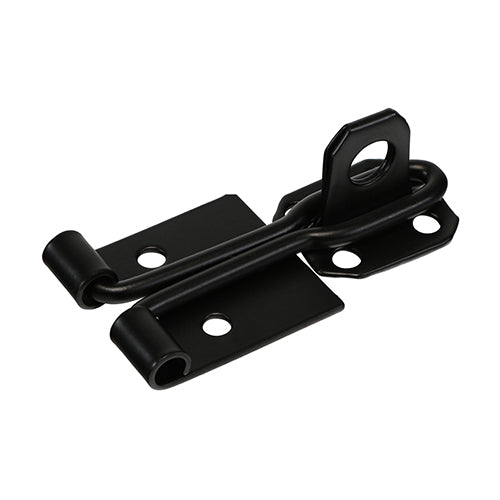 A low security lightweight hasp and staple for sheds and toolboxes in light domestic applications. Fixings not included. 