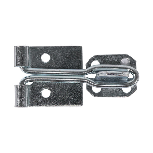 A low security lightweight hasp and staple for sheds and toolboxes in light domestic applications. Fixings not included. 