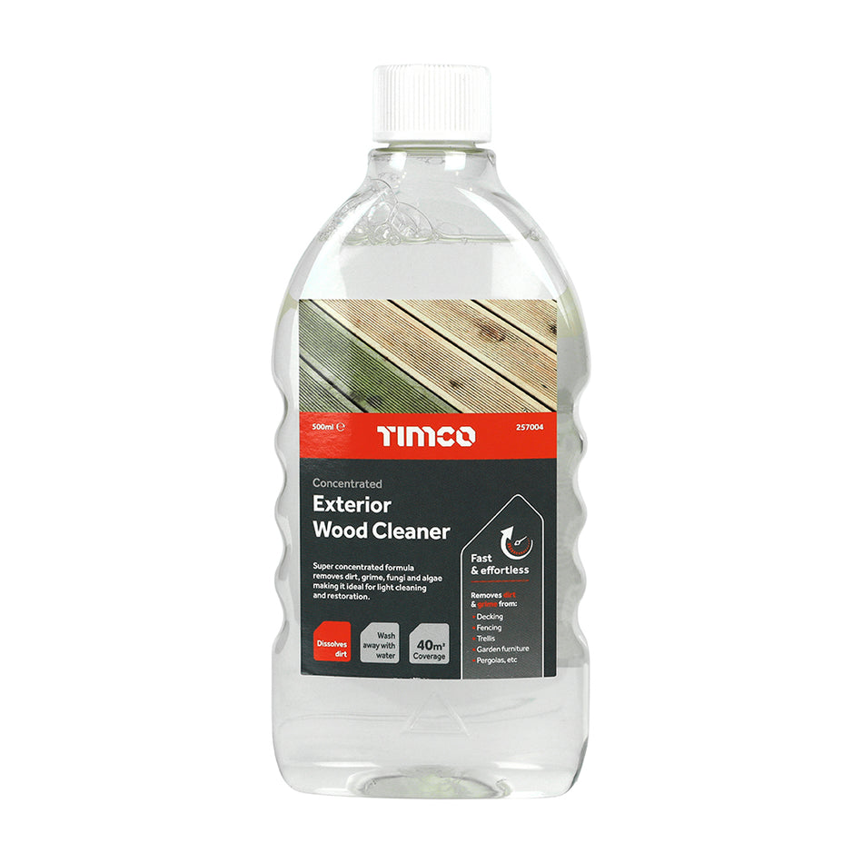 A fast acting, water based decking cleaner, formulated for use on all timber, composite and plastic decking. The super concentrated formula removes dirt, grime, fungi and algae making it ideal for light cleaning and thorough restoration. 