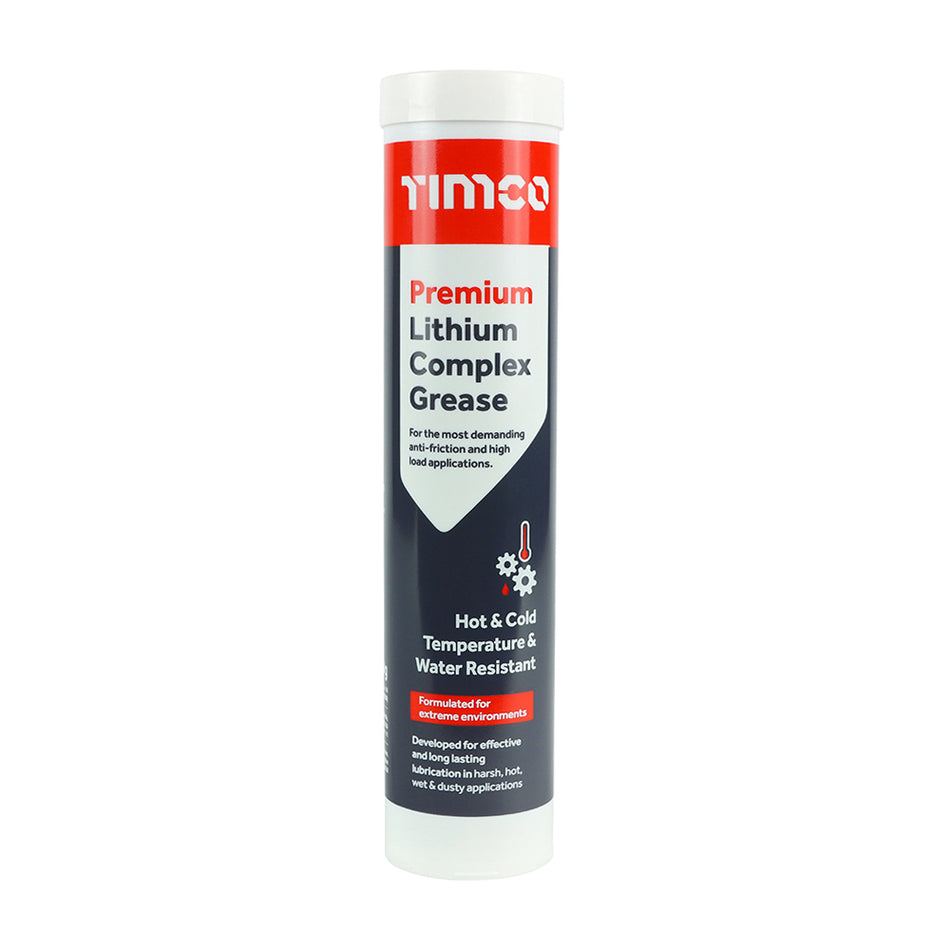 A premium quality and long life, lithium complex grease with extreme pressure additives, making it suitable for the most demanding anti-friction and high load applications. 
Ideal for effective and long lasting lubrication in harsh, hot, wet and dusty applications in the agriculture, construction and automotive industries.