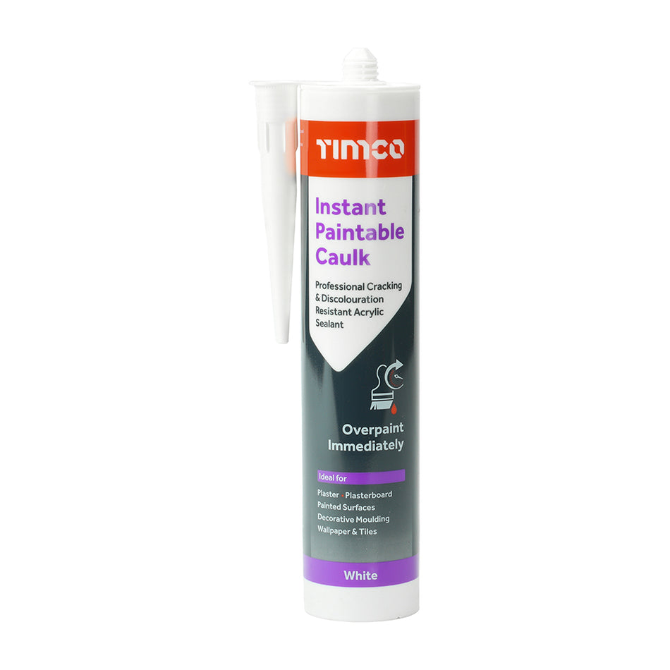 A premium grade, acrylic sealant that has been developed to be overpainted immediately after application with water based and synthetic paints. Formulated for interior use, it will adhere to most surfaces without primers and gives long lasting flexibility in applications where movement can occur.