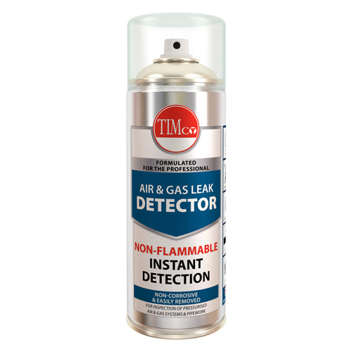 TIMCO Air & Gas Leak Detector is a professional formulation, designed to quickly and reliably detect the smallest leak in pressurised systems.  Reacts instantly upon contact with gas and air pressure, forming a stream of bubbles to identify the leak.
Ideal for refrigeration units, air conditioning systems, exhausts, pipes, valves, screw connectors, welded seams and more.