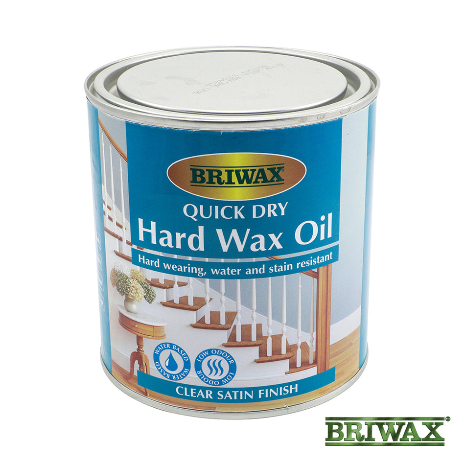 Briwax Hard Wax Oil gives a clear satin finish that is hard wearing, water and stain resistant that will dry to an attractive, durable, natural finish. Suitable for use on internal woodwork subject to a high degree of wear, Briwax Hard Wax Oil brings out the natural beauty of the wood and makes the wood colours become richer. Briwax Hard Wax Oil is easy to apply and maintain, leaving a wear, water- and stain-resistant finish to woodwork.