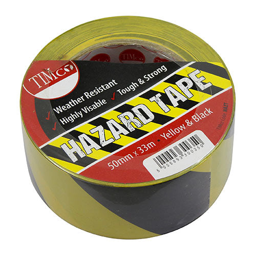 A durable self adhesive PVC hazard tape, ideal for marking floors, walls and hazardous areas. Can be used internally and externally.