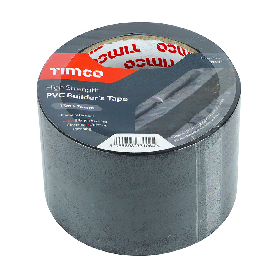 A strong versatile PVC tape used for jointing PVC and polythene sheets and membranes. Frequently used for sealing contamination barriers, polythene dust sheets, silage covers and bales. 