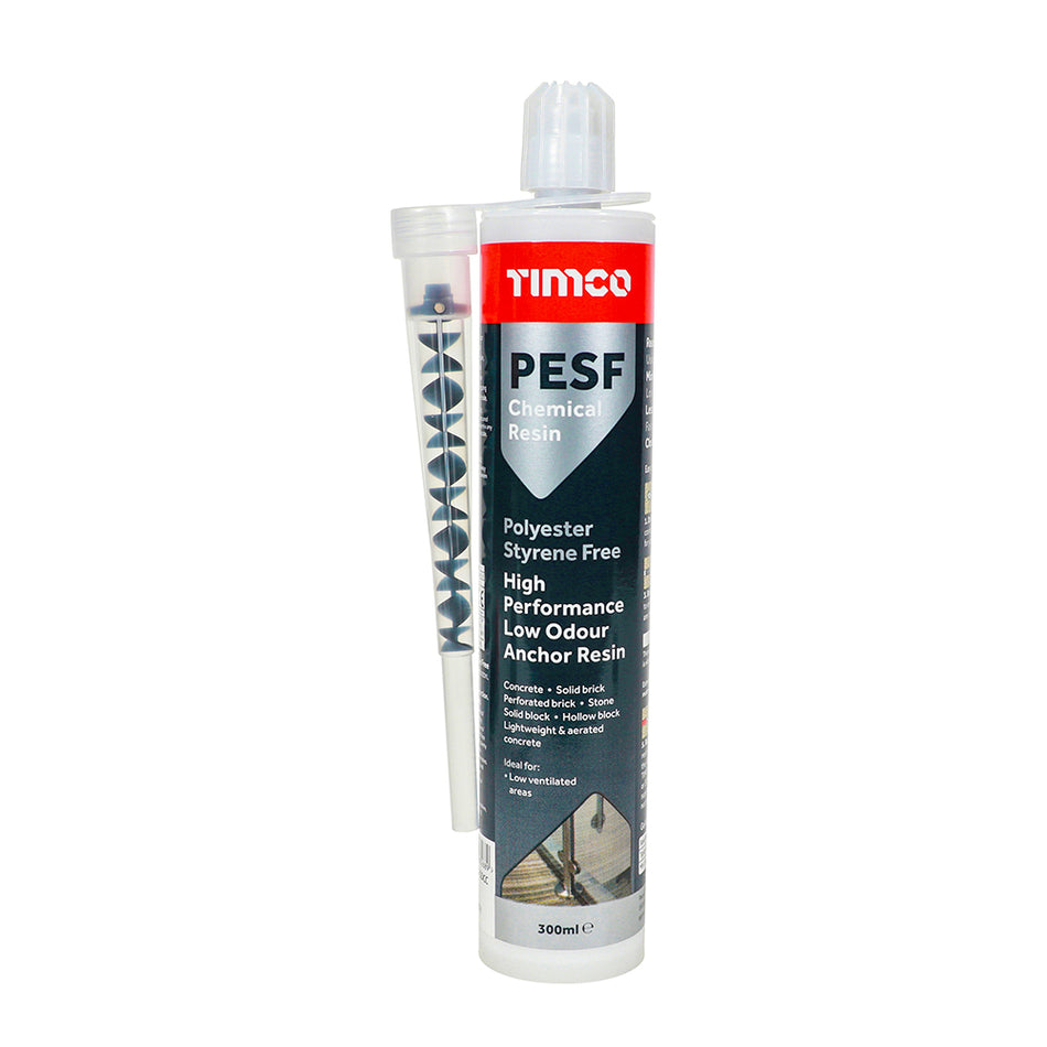 Polyester styrene free low odour resin is a high performance, two component, mix in the nozzle resin with European approval.  Suitable for many kinds of solid and hollow masonry.  Simple to apply by pumping a required resin quantity into the hole.