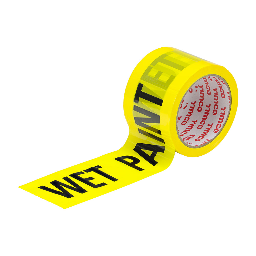 Highly visible non-adhesive wet paint tape ideal for the safe marking of hazardous areas during decoration and renovation.